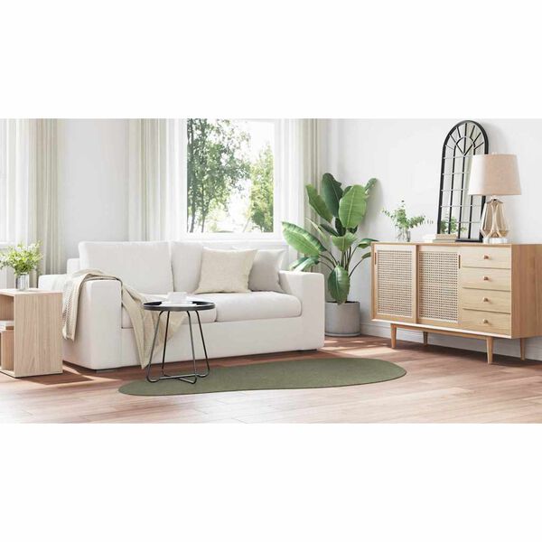 vidaXL Carpet Folding HUARTE Forest green 39.37 x 78.74 in Polyester