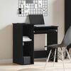 vidaXL Desk Black Engineered Wood Medium Desk Rectangular Modern
