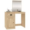 vidaXL Dressing Table Sonoma Oak Engineered wood, acrylic