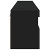 vidaXL TV Wall Cabinet Set of 2 Black Engineered wood Medium