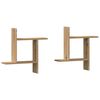 vidaXL Wall Shelves 2 pcs Artisian Oak 19.7x4.7x19.7" Engineered Wood