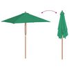 vidaXL Garden Parasol Green Fabric, Laminated bamboo, Hardwood