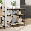 vidaXL Kitchen Trolley Sonoma Oak 25.6"x15.7"x34.1" Engineered Wood