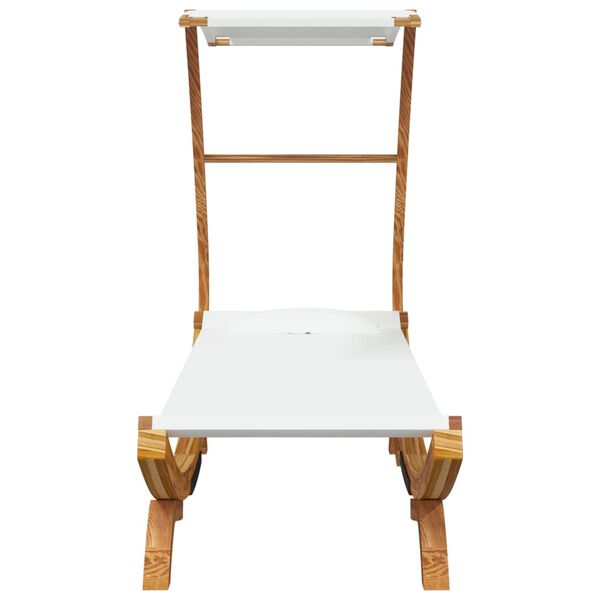 vidaXL Outdoor Lounge Bed Cream Solid Bent Wood Standard Durable