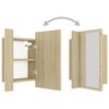 vidaXL Led Mirror Cabinet Sonoma oak Engineered wood, acrylic Medium