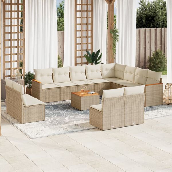 vidaXL Garden Sofa Set Beige