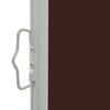 vidaXL Side Awning Brown Fabric with PU coating, powder-coated iron