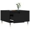 vidaXL Coffee Table Black Engineered Wood, Metal 21.7x21.7x14.4 in