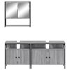 vidaXL Bathroom Furniture Set Grey sonoma