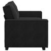 vidaXL 2-seater Sofa Black Velvet, Metal, Plywood, Solid wood