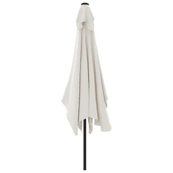 vidaXL Garden Parasol Sandy White 100% Polyester, Steel 78.7 x 118.1 in