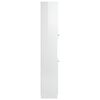 vidaXL Bathroom Cabinet High Gloss White 12.6"x13.4"x74.2" Engineered Wood