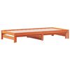 vidaXL Day Bed Wax brown Solid pine wood Single