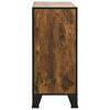 vidaXL Storage Cabinet Set of 2 Rustic brown Metal and MDF Medium