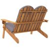 vidaXL Garden Bench Brown and dark grey Solid Acacia wood and polyester