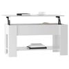 vidaXL Coffee Table High gloss white Engineered wood Medium