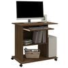 vidaXL Computer Desk Brown Oak Engineered wood Compact Computer Desk