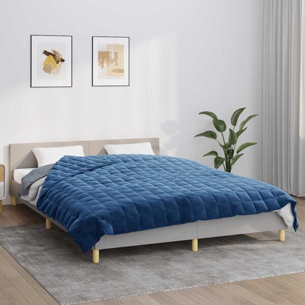 vidaXL Weighted Blanket Blue