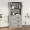 vidaXL Wall Cabinet Concrete grey Engineered wood