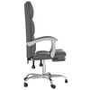 vidaXL Reclining Office Chair Gray Faux leather Adjustable