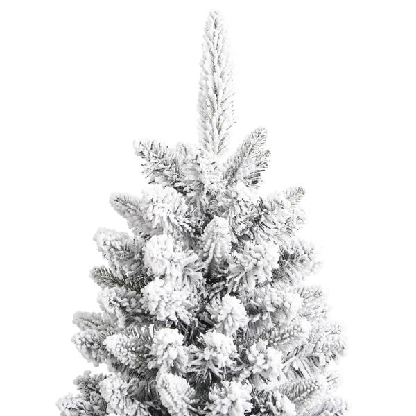 vidaXL Christmas Tree White and green PVC and PE, Steel Medium