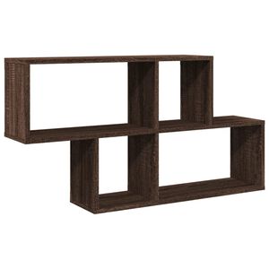 vidaXL Wall Shelf Brown Oak Engineered Wood 39.4 x 7.9 x 20.9 in