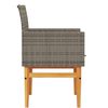 vidaXL Garden Chair Grey PE rattan Standard UV-resistant materials