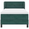 vidaXL Box Spring Bed with Mattress Dark green 35.43 x 78.74 in Velvet