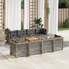 vidaXL Garden Sofa Set Grey PE rattan Large Modular Garden Sofa Set