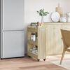 vidaXL Cabinet with Wheels Sonoma Oak 23.6"x8.7"x31.1" Engineered Wood