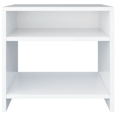 vidaXL Bedside Cabinet White 15.7"x11.8"x15.7" Engineered Wood