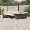 vidaXL Garden Sofa Set Black PE rattan Large Modular Garden Sofa Set