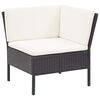 vidaXL Garden Lounge Set Black Poly Rattan Large Modular
