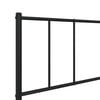 vidaXL Bed Frame Black Powder-Coated Steel 39.4 x 78.7 in Bed Frame