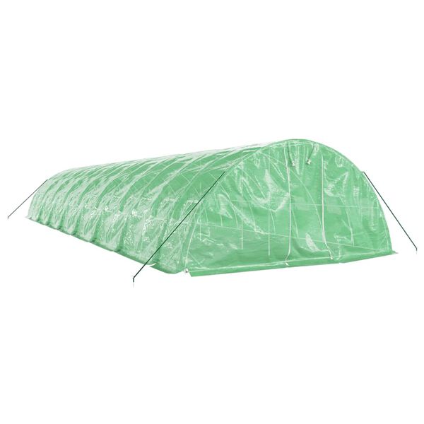vidaXL Greenhouse Green PE (polyethylene), galvanized steel