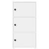 vidaXL Bookcase White Engineered Wood Bookcase Rectangular Modern