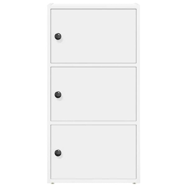 vidaXL Bookcase White Engineered Wood Bookcase Rectangular Modern