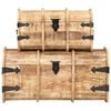vidaXL Storage Chest Natural Wood Solid Mango Wood Medium Storage Chest