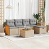 vidaXL Garden Sofa Set Beige, Light Grey