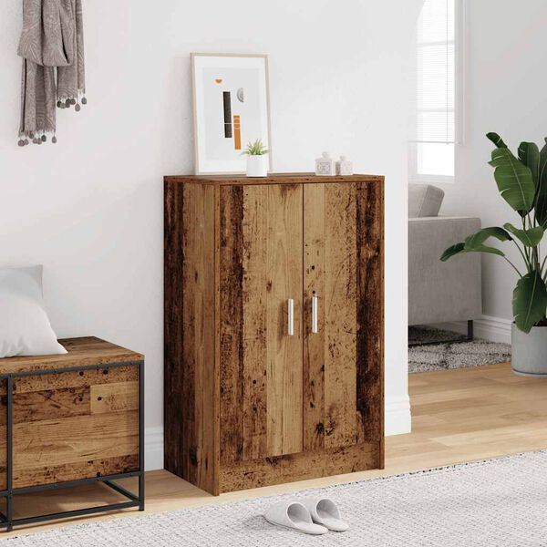 vidaXL Shoe Cabinet Old wood Engineered wood Medium Shoe Cabinet