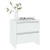 vidaXL Bedside Cabinet Set of 2 White Engineered Wood Medium