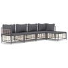 vidaXL Garden Lounge Set Anthracite Poly rattan Medium Modular
