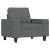 vidaXL Sofa Set Dark grey Fabric (100% polyester), metal, textilene, plywood