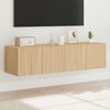 vidaXL TV Wall Cabinet Set of 2 Sonoma Oak Engineered Wood Standard