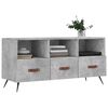vidaXL TV Cabinet Concrete Grey Engineered Wood, Iron Medium TV Cabinet
