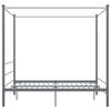 vidaXL Bed Frame Gray Powder-coated metal Double Classic/Traditional