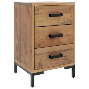 vidaXL Bedside Cabinet Brown Solid Pinewood 14.2x11.8x21.3 in