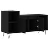 vidaXL TV Cabinet Black Engineered wood, metal Medium TV Cabinet