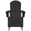 vidaXL Adirondack Chair with Cushion Black 74 x 82 x 92cm HDPE