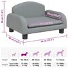 vidaXL Dog Bed Light Grey 50x40 x 11.8 " Fabric